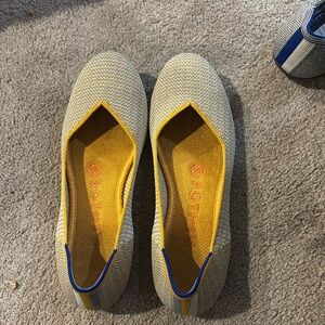 Rothy's "The Flat" washed several times but in good condition.